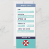 Birthday Cruise-instapkaart Kaart (Achterkant)