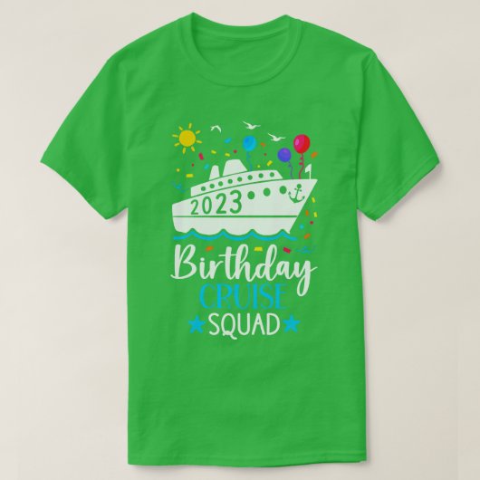 Birthday Cruise Squad 2023 T-shirt (Design voorkant)