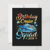 Birthday Cruise Squad 2026 Aankondiging (Achterkant)