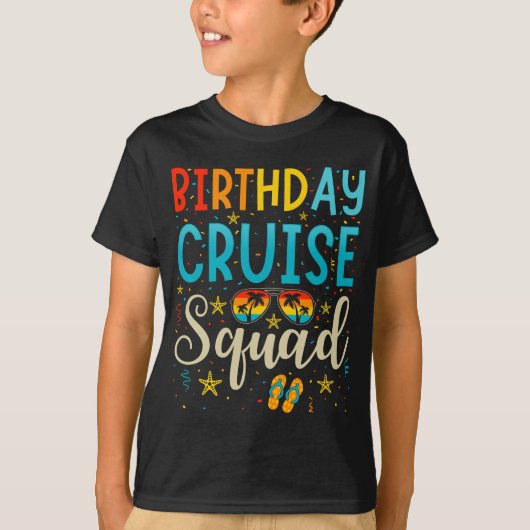 Birthday Cruise Squad Cruising Vacation Boy T-shirt (Voorkant)
