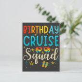 Birthday Cruise Squad Cruising Vacation Briefkaart (Staand voorkant)