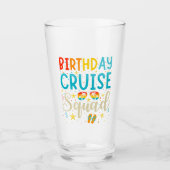 Birthday Cruise Squad Cruising Vacation Drink Glas (Voorkant)