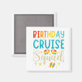 Birthday Cruise Squad Cruising Vacation Square Magneet (Voorkant / Achterkant)