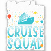 Birthday Cruise Squad Cruising Vacation Sticker (Voorkant)