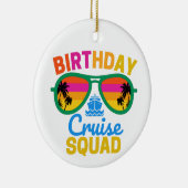 Birthday Cruise Squad Keramisch Ornament (Rechts)