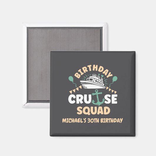 Birthday Cruise Squad  Magneet (Voorkant / Achterkant)