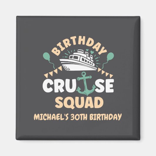 Birthday Cruise Squad Magneet (Voorkant)