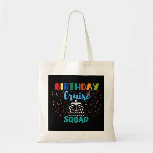 Birthday Cruise Squad Tote Bag (Voorkant)