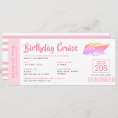 Birthday Cruise ticket instapkaart Kaart (Voorkant / Achterkant)