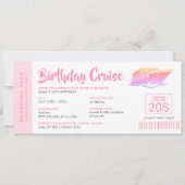 Birthday Cruise ticket instapkaart Kaart (Voorkant)