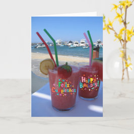 Birthday/Cumpleaños Strawberry Daiquiris - kaart