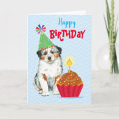 Birthday Cupcake Aussie Kaart (Voorkant)