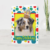 Birthday Cupcake - Australian Shepherd Kaart (Voorkant)
