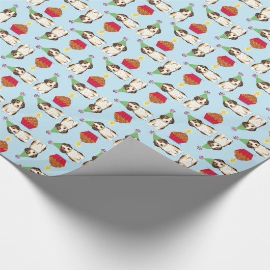 Birthday Cupcake Beagle Cadeaupapier (Hoek)