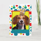 Birthday Cupcake Beagle Kaart (Voorkant)