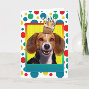 Birthday Cupcake Beagle Kaart