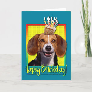 Birthday Cupcake Beagle Kaart