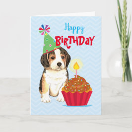 Birthday Cupcake Beagle Kaart