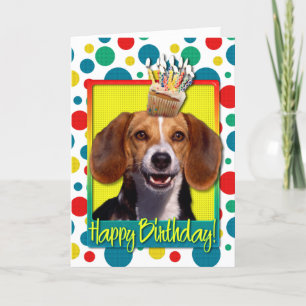 Birthday Cupcake - Beagle Kaart