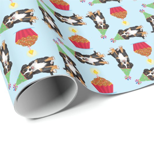 Birthday Cupcake Berner Wrapping Paper Cadeaupapier (Rol Hoek)