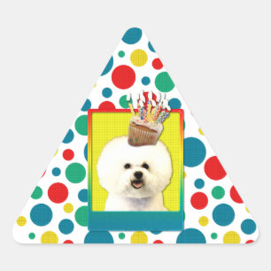 Birthday Cupcake - Bichon Frise Sticker