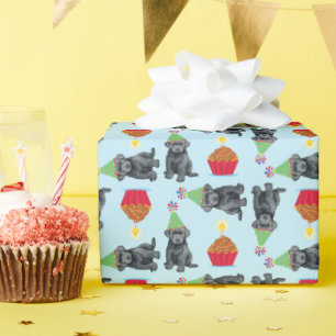 Birthday Cupcake Bouvier des Flandres Cadeaupapier