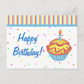Birthday Cupcake Briefkaart (Voorkant)