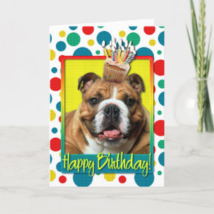 Birthday Cupcake - Bulldog - Dark Kaart