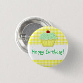 Birthday Cupcake Button (Voorkant /achterkant)
