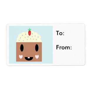 Birthday cupcake Cadeaulabels Etiket