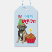 Birthday Cupcake Cane Corso Gift Labels Cadeaulabel (Voorkant)