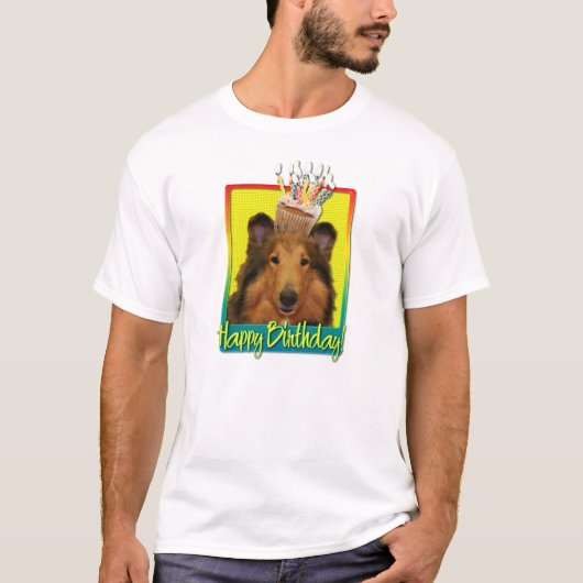 Birthday Cupcake - Collie - Natalie T-shirt (Voorkant)