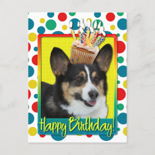 Birthday Cupcake - Corgi Briefkaart