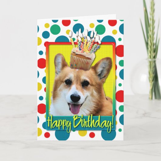 Birthday Cupcake - Corgi - Owen Kaart (Voorkant)