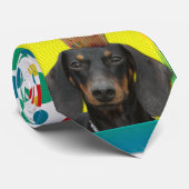 Birthday Cupcake - Dachshund - Winston Stropdas (Opgerold)
