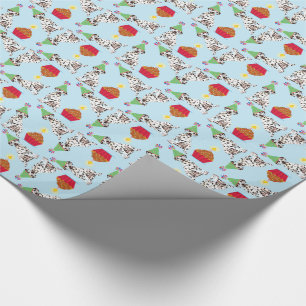 Birthday Cupcake Dalmatian Wrapping Paper Cadeaupapier