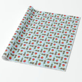 Birthday Cupcake Doberman Wrapping Paper Cadeaupapier (Uitgerold)