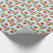 Birthday Cupcake Dogue de Bordeaux Wrappapier Cadeaupapier (Hoek)