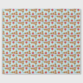 Birthday Cupcake Dogue de Bordeaux Wrappapier Cadeaupapier (Vlak)