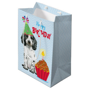 Birthday Cupcake English Cocker Spaniel Medium Cadeauzakje