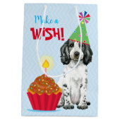 Birthday Cupcake English Cocker Spaniel Medium Cadeauzakje (Achterkant)
