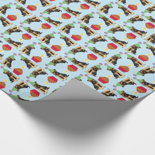 Birthday Cupcake English Setter Wrapping Paper Cadeaupapier (Hoek)