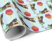 Birthday Cupcake English Setter Wrapping Paper Cadeaupapier (Rol Hoek)