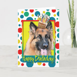 Birthday Cupcake - German Shepherd - Chance Kaart