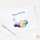 Birthday Cupcake Gift Label Stickers (Envelop)