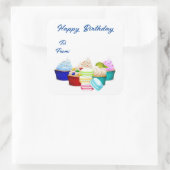 Birthday Cupcake Gift Label Stickers (Tas)