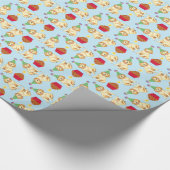 Birthday Cupcake Golden Retriever Cadeaupapier (Hoek)