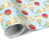 Birthday Cupcake Golden Retriever Cadeaupapier (Rol Hoek)