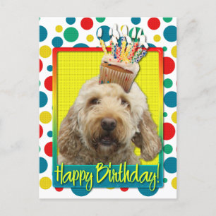 Birthday Cupcake - GoldenDoodle Briefkaart