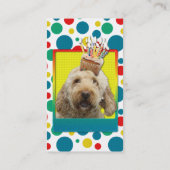 Birthday Cupcake - GoldenDoodle Visitekaartje (Achterkant)